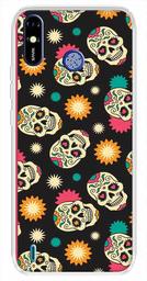 Amazon Brand - Solimo Designer Multicolor Skull Abstract Pattern Printed Soft Back Case Mobile Cover for Tecno Spark Go Plus