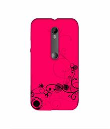 Amazon Brand - Solimo Designer Black Pattern on Pink 3D Printed Hard Back Case Mobile Cover for Motorola Moto G 3rd Generation