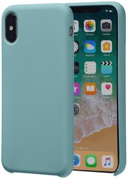 AmazonBasics - Custodia in gomma siliconica per iPhone 8, sottile, Menta