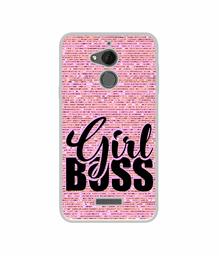 Amazon Brand - Solimo Designer Girl Boss On Pink Sparkle UV Printed Soft Back Case Mobile Cover for Coolpad Note 5