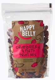 HAPPY BELLY CRANBERRY & NUTS TRAIL MIX 16 OZ (Pack of 2)