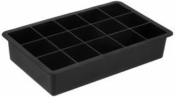 Amazon Brand - Solimo 15 Cavity Silicone Ice Tray, Black