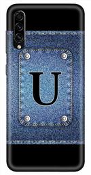 Amazon Brand - Solimo Designer Button Jeans Alphabet-U 3D Printed Hard Back Case Mobile Cover for Samsung Galaxy A50s