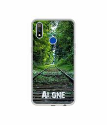 Amazon Brand - Solimo Designer Alone UV Printed Soft Back Case Mobile Cover for Realme 3 Pro