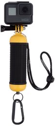 AmazonBasics Floating Waterproof GoPro Mount Hand Grip Handle - 2.5 x 1.5 x 6 Inches, Yellow