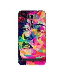 Amazon Brand - Solimo Designer Multicolor Lady Vector 3D Printed Hard Back Case Mobile Cover for Asus Zenfone 2 Laser ZE601KL