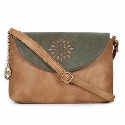 Nia & Nicole Women's Sling Bag (Mud Beige)