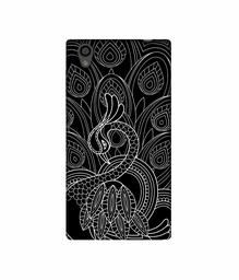 Amazon Brand - Solimo Designer Peacock Feather Pattern 3D Printed Hard Back Case Mobile Cover for Sony Xperia L1