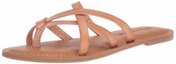 Amazon Essentials Strappy Slide Flat Sandal, Natural, 9