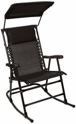 AmazonBasics Foldable Rocking Chair with Canopy, Black