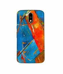 Amazon Brand - Solimo Designer Sky Blue and Orange Canvas 3D Printed Hard Back Case Mobile Cover for Motorola Moto G4 Plus