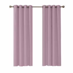 UMI. by Amazon - Cortinas Opacas de Salón Decoración para Habitación Dormitorio Moderno Suaves 2 Piezas con Ojales 140 x 240 cm Rosa Claro