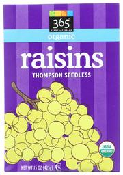 365 Everyday Value, Organic Raisins, Thompson Seedless, 15 oz