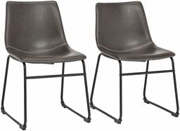 Phoenix Home PU Leather Dining Chair Set of 2, 18.11