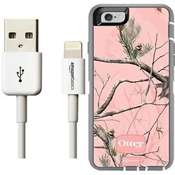 Otterbox Defender Series Case for iPhone 6/6s and AmazonBasics Lightning Cable (6-Feet) Pack