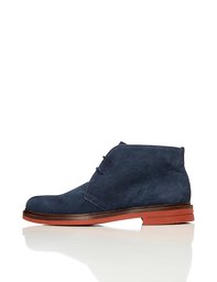 Amazon Brand - find. Men’s Suede Casual Desert Desert Boots Desert Boots, Blue (Navy), US 11.5