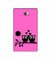 Amazon Brand - Solimo Designer Love Birds Vector 3D Printed Hard Back Case Mobile Cover for Sony Xperia M2