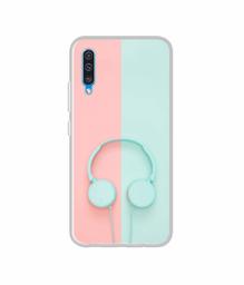 Amazon Brand - Solimo Designer Head Phone UV Printed Soft Back Case Mobile Cover for Samsung Galaxy A50