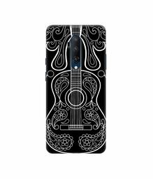 Amazon Brand - Solimo Designer White Gitar On Black 3D Printed Hard Back Case Mobile Cover for OnePlus 7T Pro