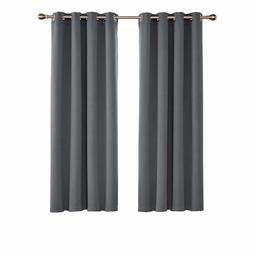 UMI. Essentials Blackout Eyelet Curtains, grey, 260x140