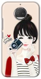 Amazon Brand - Solimo Designer Girl Smile Design 3D Printed Hard Back Case Mobile Cover for Motorola Moto G5S Plus