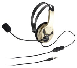 AmazonBasics Gaming Chat Headset for PlayStation 4 with Microphone - 1,21 m Cable, Gold