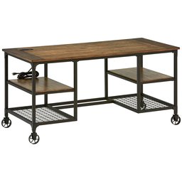 Amazon Brand – Stone & Beam Elias Industrial Metal Office Computer Desk, 60