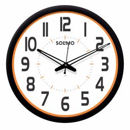 Amazon Brand - Solimo 12-inch Wall Clock - CORE (Silent Movement, Black Frame)