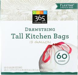 365 Everyday Value, Tall Kitchen Bags (13 Gallon), 60 ct