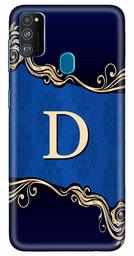 Amazon Brand - Solimo Designer Blue Pattern Alphabet-D 3D Printed Hard Back Case Mobile Cover for Samsung Galaxy M21 / M30s