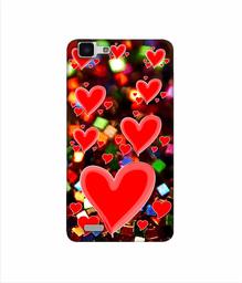 Amazon Brand - Solimo Designer Heart Texture on Glitters 3D Printed Hard Back Case Mobile Cover for Vivo Y27L