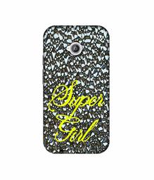 Amazon Brand - Solimo Designer Super Girl On Foil 3D Printed Hard Back Case Mobile Cover for Motorola Moto E 2nd Generation