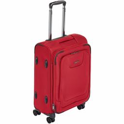 AmazonBasics Equipaje giratorio, costado suave de alta calidad, juego de 2 piezas, 53.3/73.6 cm, rojo