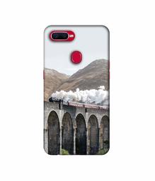 Amazon Brand - Solimo Designer Steam Train 3D Printed Hard Back Case Mobile Cover for Oppo F9