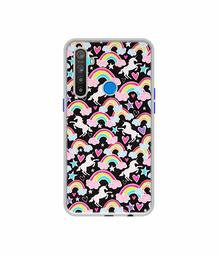 Amazon Brand - Solimo Designer Unicorn Texture UV Printed Soft Back Case Mobile Cover for Realme 5 / Realme 5s / Realme 5i