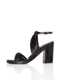 Amazon Brand - find. Women's Demi Ankle Strap Heels Black (Black) US 5