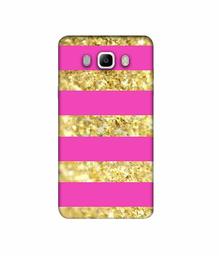 Amazon Brand - Solimo Designer Golden Stripes 3D Printed Hard Back Case Mobile Cover for Samsung Galaxy J5 (2016)