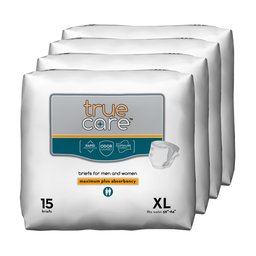 True Care Maximum Plus Absorbency Incontinence Briefs, Extra Large, 60 Count