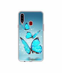 Amazon Brand - Solimo Designer Flying Butterflies UV Printed Soft Back Case Mobile Cover for Samsung Galaxy A20s