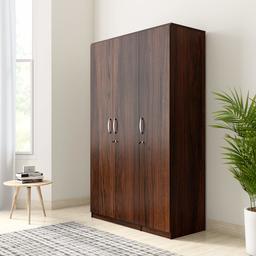 Amazon Brand - Solimo Alpha Engineered Wood 3-Door Wardrobe (Oak Finish)