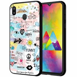 Amazon Brand - Solimo Designer Happy Theme Printed Hard Back Case Mobile Cover for Samsung Galaxy M20 (D1202)