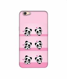 Amazon Brand - Solimo Designer Panda Pattern 3D Printed Hard Back Case Mobile Cover for Oppo F1s