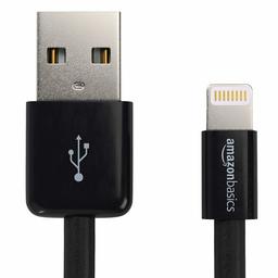 AmazonBasics Lightning to USB A Cable, Apple MFi Certified, Black, 3 Feet /0.9 Meters, 2-Pack