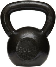 AmazonBasics Cast Iron Kettlebell - 50 Pounds, Black