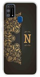 Amazon Brand - Solimo Designer Multicolor Black Pattern Alphabet-N Printed Soft Back Case Mobile Cover for Samsung Galaxy M31