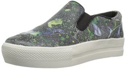 Amazon Brand - The Fix Women's Jaylene Slip Fashion Sneaker, Black/Multi, 10 B US