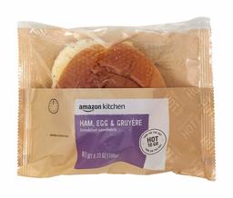 Amazon Kitchen, Ham, Egg & Gruyère Breakfast Sandwich, 6.3 oz