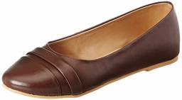 Amazon Brand - Symbol Women's Brown Ballet Flats-7 UK (40 EU) (10 US) (SYM-WS-001)