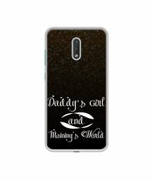 Amazon Brand - Solimo Designer Daddy's Girl and Mummy World UV Printed Soft Back Case Mobile Cover for Nokia 2.3