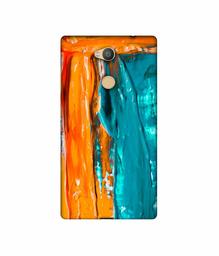 Amazon Brand - Solimo Designer Gold Yellow and Sky Blue Paint 3D Printed Hard Back Case Mobile Cover for Sony Xperia L2